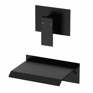Matte Black Wall-Mounted Faucet